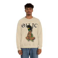 GOOD knees🧎🏾‍♀️🇨🇬 green/yellow Unisex Heavy Blend™ Crewneck Sweatshirt