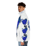 COLD hearted 🥶💙 white Men's Puffer Jacket