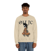 GOOD knees 🧎🏾‍♀️🐼 black/white Heavy Blend™ Crewneck Sweatshirt