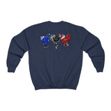 LOVE trio ❤️‍🩹🖤💙 Unisex Heavy Blend™ Crewneck Sweatshirt