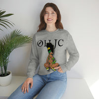 GOOD knees🧎🏾‍♀️🇨🇬 green/yellow Unisex Heavy Blend™ Crewneck Sweatshirt