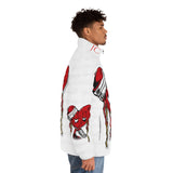LOVE hurts ❤️‍🩹 white Men's Puffer Jacket