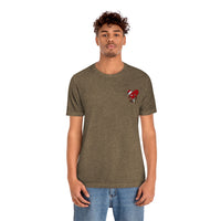 LOVE hurts ❤️‍🩹 small front logo Unisex Jersey Short Sleeve Tee