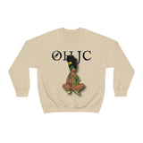 GOOD knees🧎🏾‍♀️🇨🇬 green/yellow Unisex Heavy Blend™ Crewneck Sweatshirt