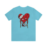 LOVE hurts ❤️‍🩹 small front logo Unisex Jersey Short Sleeve Tee