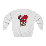LOVE hurts Small logo ❤️‍🩹 Unisex Heavy Blend™ Crewneck Sweatshirt