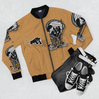Black PANTHER  🖤🐆  Light Brown Bomber Jacket