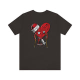 LOVE hurts ❤️‍🩹 small front logo Unisex Jersey Short Sleeve Tee