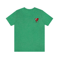 LOVE hurts ❤️‍🩹 small front logo Unisex Jersey Short Sleeve Tee