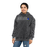 “DIFFERENT” Cold HEARTED 🥶💙Unisex Mineral Wash Hoodie