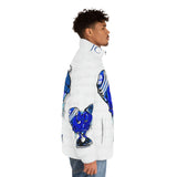 COLD hearted 🥶💙 white Men's Puffer Jacket