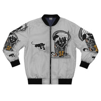 Black PANTHER  🖤🐆  Light gray Bomber Jacket