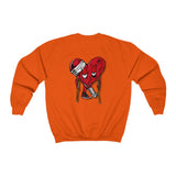 LOVE hurts Small logo ❤️‍🩹 Unisex Heavy Blend™ Crewneck Sweatshirt