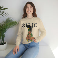 GOOD knees🧎🏾‍♀️🇨🇬 green/yellow Unisex Heavy Blend™ Crewneck Sweatshirt