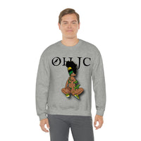 GOOD knees🧎🏾‍♀️🇨🇬 green/yellow Unisex Heavy Blend™ Crewneck Sweatshirt