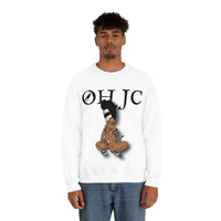 GOOD knees 🧎🏾‍♀️🐼 black/white Heavy Blend™ Crewneck Sweatshirt