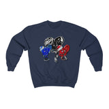 LOVE trio ❤️‍🩹🖤💙 Unisex Heavy Blend™ Crewneck Sweatshirt
