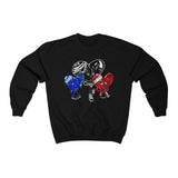LOVE trio ❤️‍🩹🖤💙 Unisex Heavy Blend™ Crewneck Sweatshirt