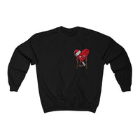 LOVE hurts Small logo ❤️‍🩹 Unisex Heavy Blend™ Crewneck Sweatshirt