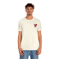 LOVE hurts ❤️‍🩹 small front logo Unisex Jersey Short Sleeve Tee