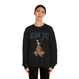 GOOD knees 🧎🏾‍♀️🐼 black/white Heavy Blend™ Crewneck Sweatshirt