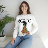 GOOD knees🧎🏾‍♀️🇨🇬 green/yellow Unisex Heavy Blend™ Crewneck Sweatshirt