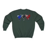 LOVE trio ❤️‍🩹🖤💙 Unisex Heavy Blend™ Crewneck Sweatshirt