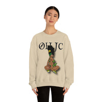 GOOD knees🧎🏾‍♀️🇨🇬 green/yellow Unisex Heavy Blend™ Crewneck Sweatshirt