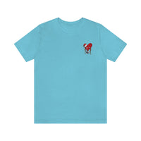 LOVE hurts ❤️‍🩹 small front logo Unisex Jersey Short Sleeve Tee