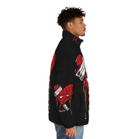 LOVE hurts ❤️‍🩹 black Men's Puffer Jacket