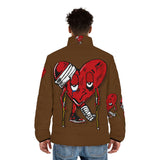 LOVE hurts ❤️‍🩹🍫chocolate Men's Puffer Jacket