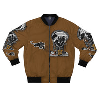 Black PANTHER  🖤🐆  Dark Brown Bomber Jacket