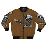 Black PANTHER  🖤🐆  Dark Brown Bomber Jacket