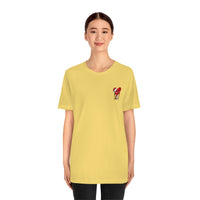 LOVE hurts ❤️‍🩹 small front logo Unisex Jersey Short Sleeve Tee