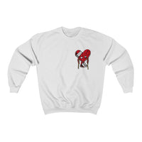 LOVE hurts Small logo ❤️‍🩹 Unisex Heavy Blend™ Crewneck Sweatshirt