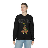 GOOD knees🧎🏾‍♀️🇨🇬 green/yellow Unisex Heavy Blend™ Crewneck Sweatshirt
