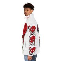 LOVE hurts ❤️‍🩹 white Men's Puffer Jacket