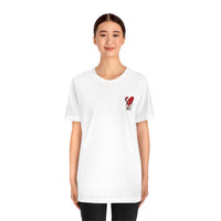 LOVE hurts ❤️‍🩹 small front logo Unisex Jersey Short Sleeve Tee