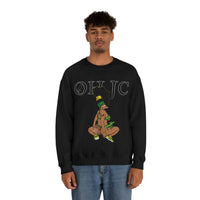 GOOD knees🧎🏾‍♀️🇨🇬 green/yellow Unisex Heavy Blend™ Crewneck Sweatshirt