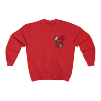 LOVE hurts Small logo ❤️‍🩹 Unisex Heavy Blend™ Crewneck Sweatshirt