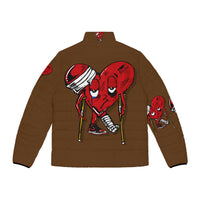 LOVE hurts ❤️‍🩹🍫chocolate Men's Puffer Jacket