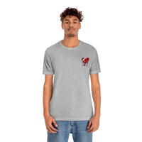 LOVE hurts ❤️‍🩹 small front logo Unisex Jersey Short Sleeve Tee