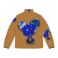 COLD hearted 🥶💙 light brown Men's Puffer Jacket