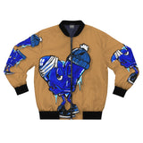 Cold HEARTED 🥶💙 Light Brown Bomber Jacket