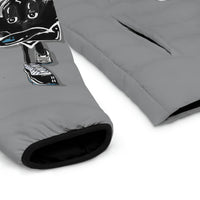 BLACK heart 🖤 gray Men's Puffer Jacket