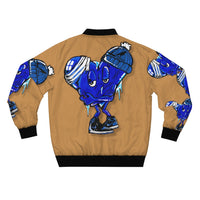 Cold HEARTED 🥶💙 Light Brown Bomber Jacket