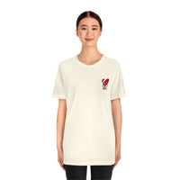 LOVE hurts ❤️‍🩹 small front logo Unisex Jersey Short Sleeve Tee