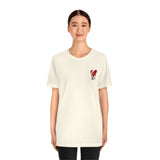 LOVE hurts ❤️‍🩹 small front logo Unisex Jersey Short Sleeve Tee