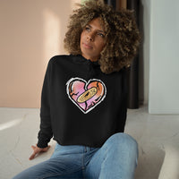 Broken heart 💔 Crop Hoodie