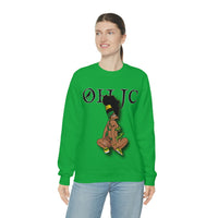 GOOD knees🧎🏾‍♀️🇨🇬 green/yellow Unisex Heavy Blend™ Crewneck Sweatshirt